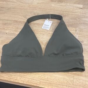 Lululemon Athletica Dark Green Halter Bra